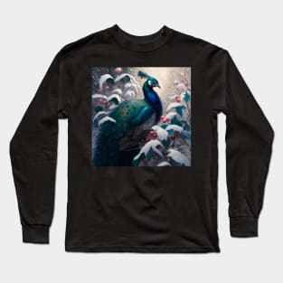 Winter Peacock Long Sleeve T-Shirt